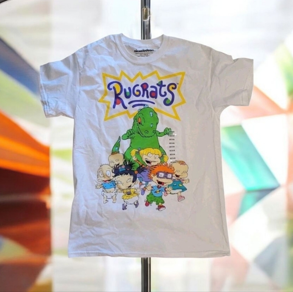 Rugrats Nickelodeon Reptar 100% Cotton T-shirt Unisex White 90s Small New